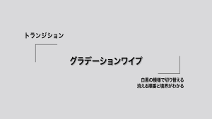 グラデーションワイプ｜白黒の模様で切り替える。消える順番と境界がわかる。